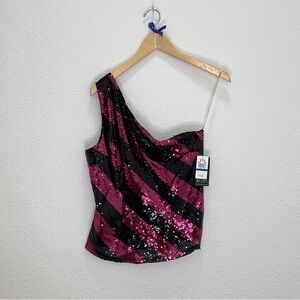 NWT Grass Collection One Shoulder Top